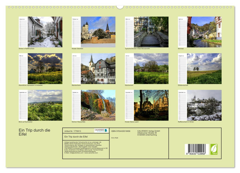 Ein Trip durch die Eifel (CALVENDO Premium Wandkalender 2025)