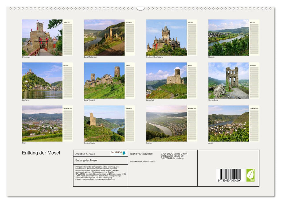 Entlang der Mosel (CALVENDO Premium Wandkalender 2025)