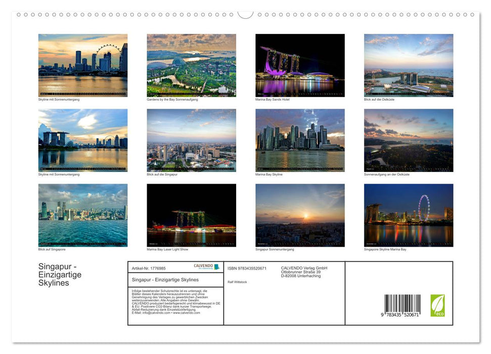 Singapur - Einzigartige Skylines (CALVENDO Premium Wandkalender 2025)