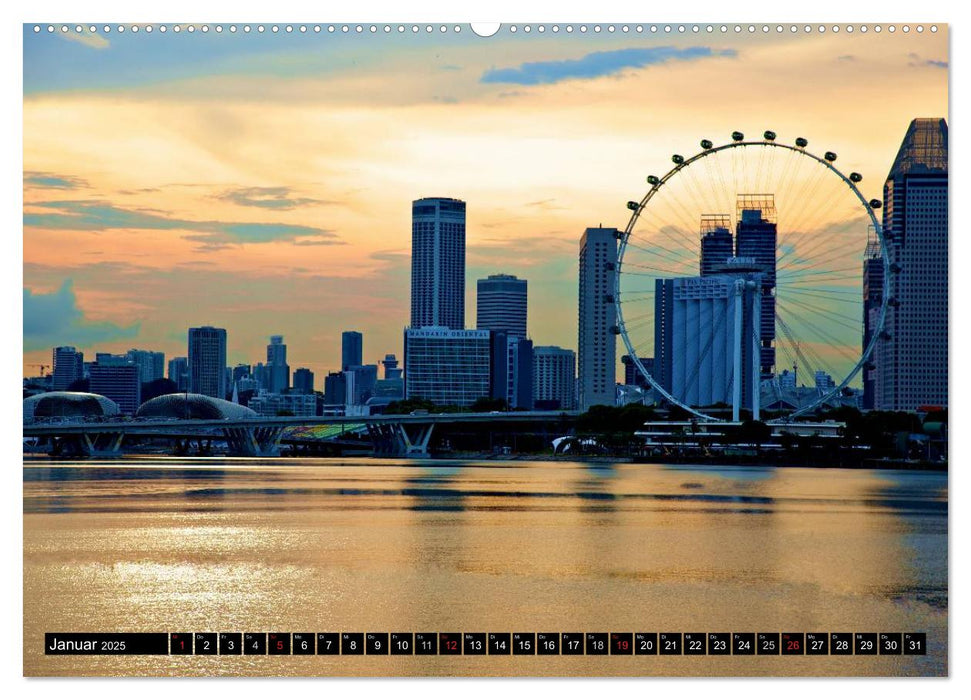 Singapur - Einzigartige Skylines (CALVENDO Premium Wandkalender 2025)