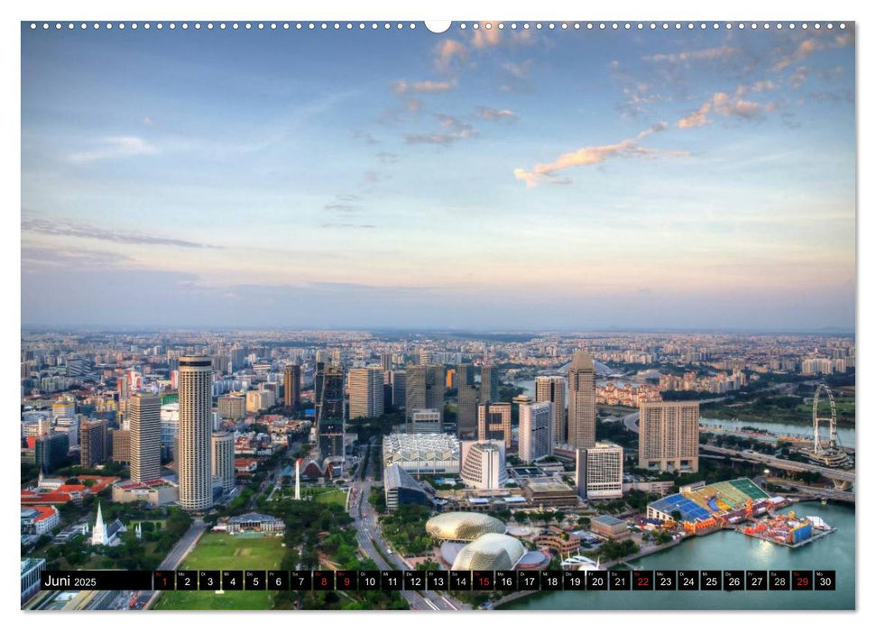 Singapur - Einzigartige Skylines (CALVENDO Premium Wandkalender 2025)