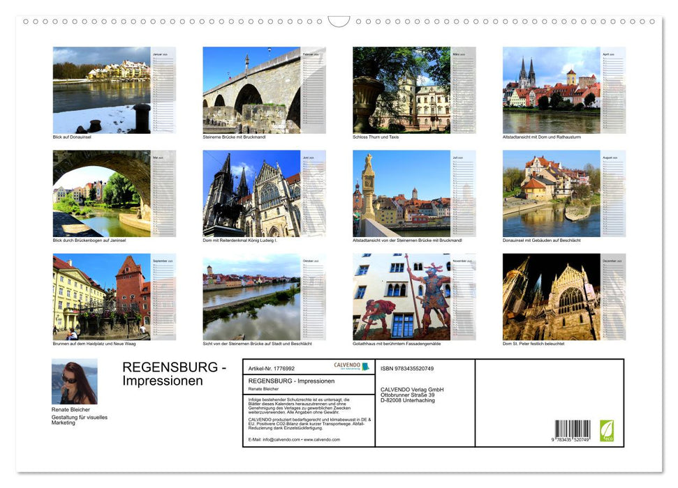 REGENSBURG - Impressionen (CALVENDO Wandkalender 2025)