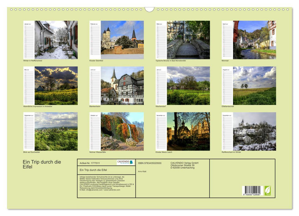 Ein Trip durch die Eifel (CALVENDO Wandkalender 2025)
