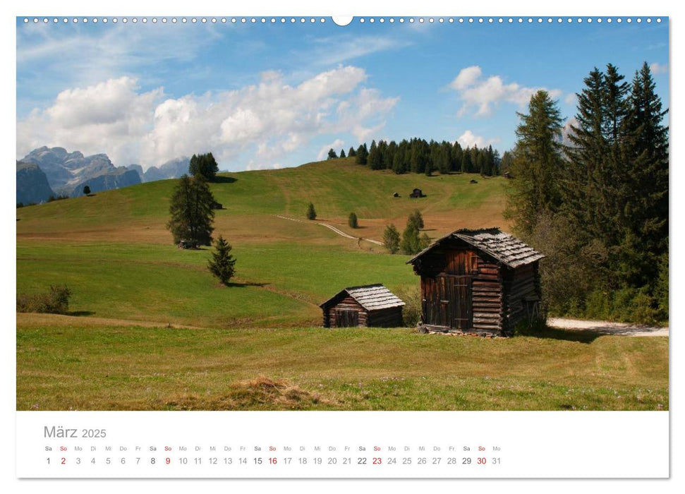Bekannte und unbekannte Almen in Südtirol (CALVENDO Premium Wandkalender 2025)