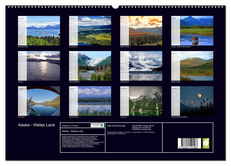 Alaska - Weites Land (CALVENDO Premium Wandkalender 2025)