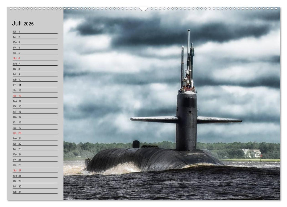 U-Boote. Militärische Ungetüme (CALVENDO Premium Wandkalender 2025)