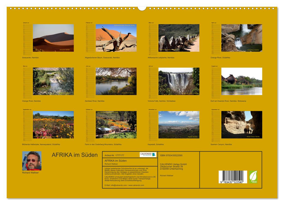 AFRIKA im Süden (CALVENDO Premium Wandkalender 2025)