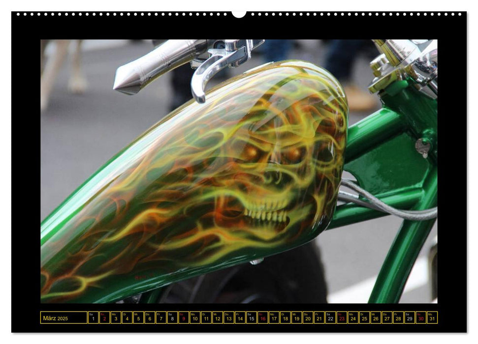 Harley Davidson - Airbrush (CALVENDO Premium Wandkalender 2025)