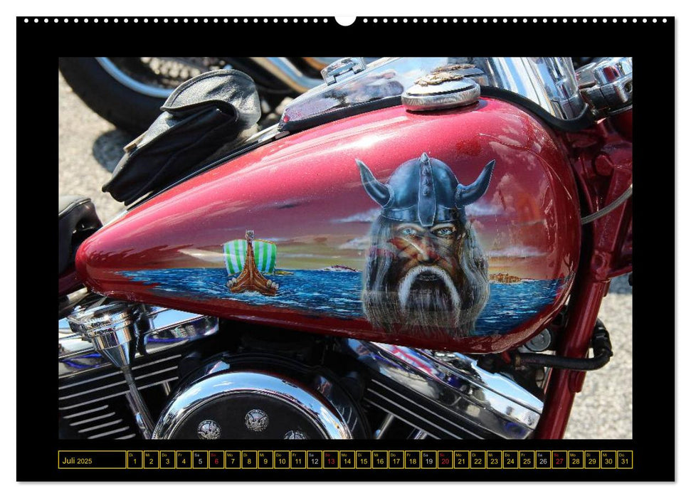 Harley Davidson - Airbrush (CALVENDO Premium Wandkalender 2025)