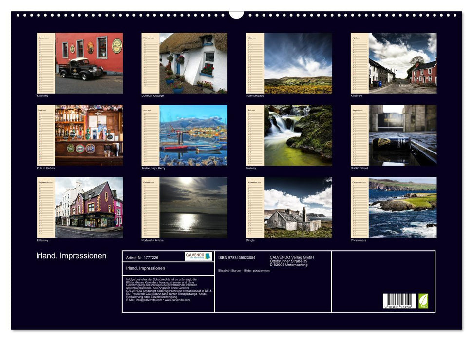 Irland. Impressionen (CALVENDO Wandkalender 2025)