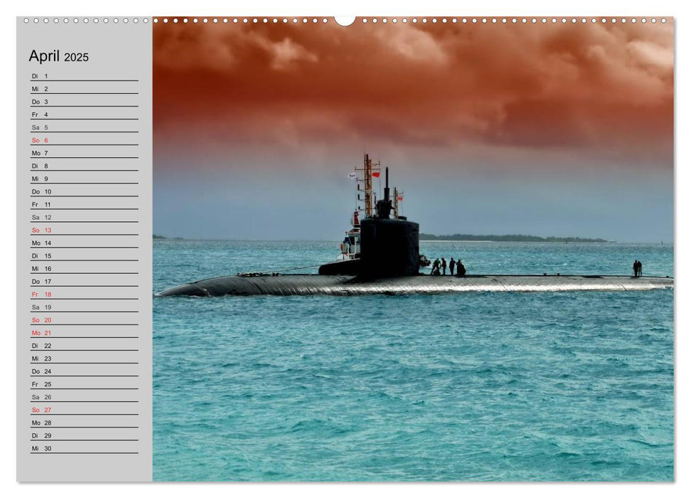 U-Boote. Militärische Ungetüme (CALVENDO Wandkalender 2025)