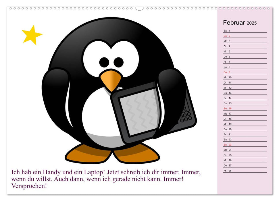 Pinguin-Elfe (CALVENDO Premium Wandkalender 2025)