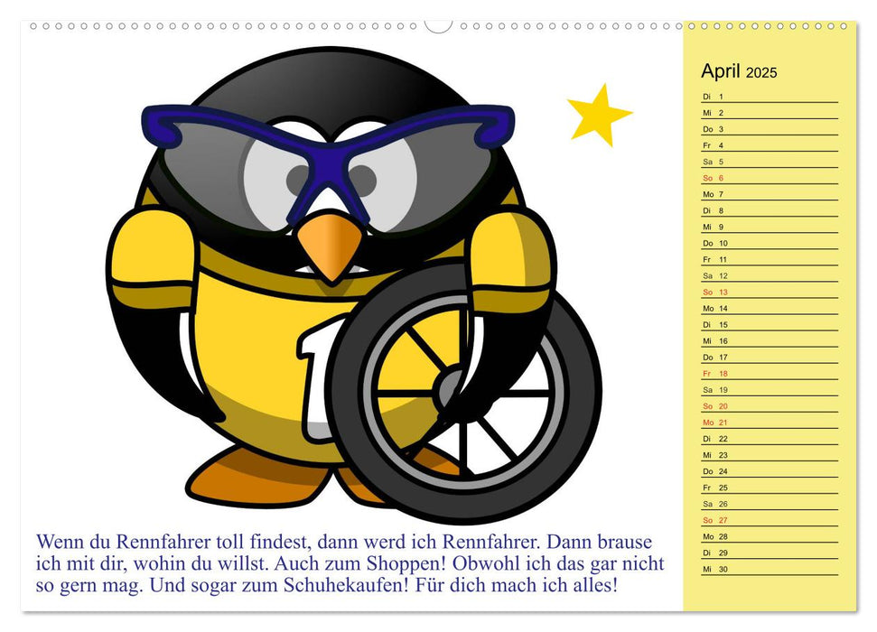 Pinguin-Elfe (CALVENDO Premium Wandkalender 2025)