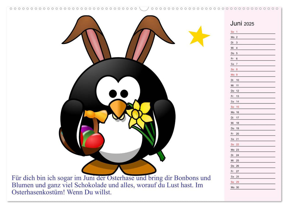 Pinguin-Elfe (CALVENDO Premium Wandkalender 2025)