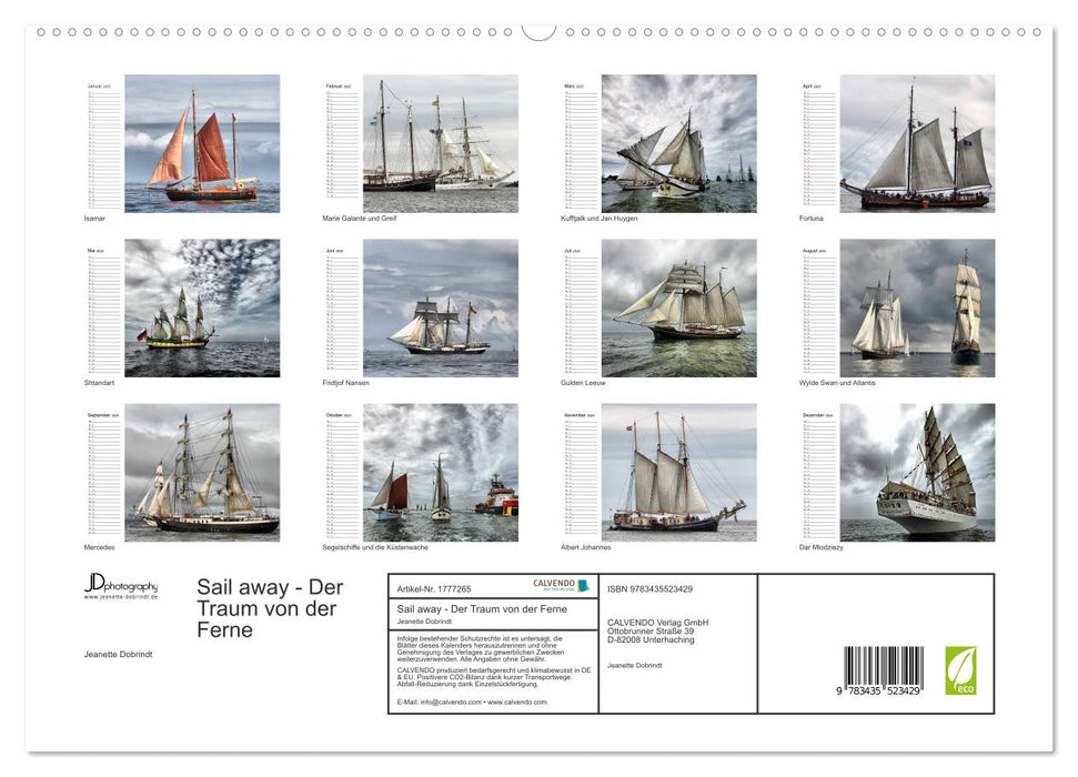 Sail away - Der Traum von der Ferne (CALVENDO Premium Wandkalender 2025)