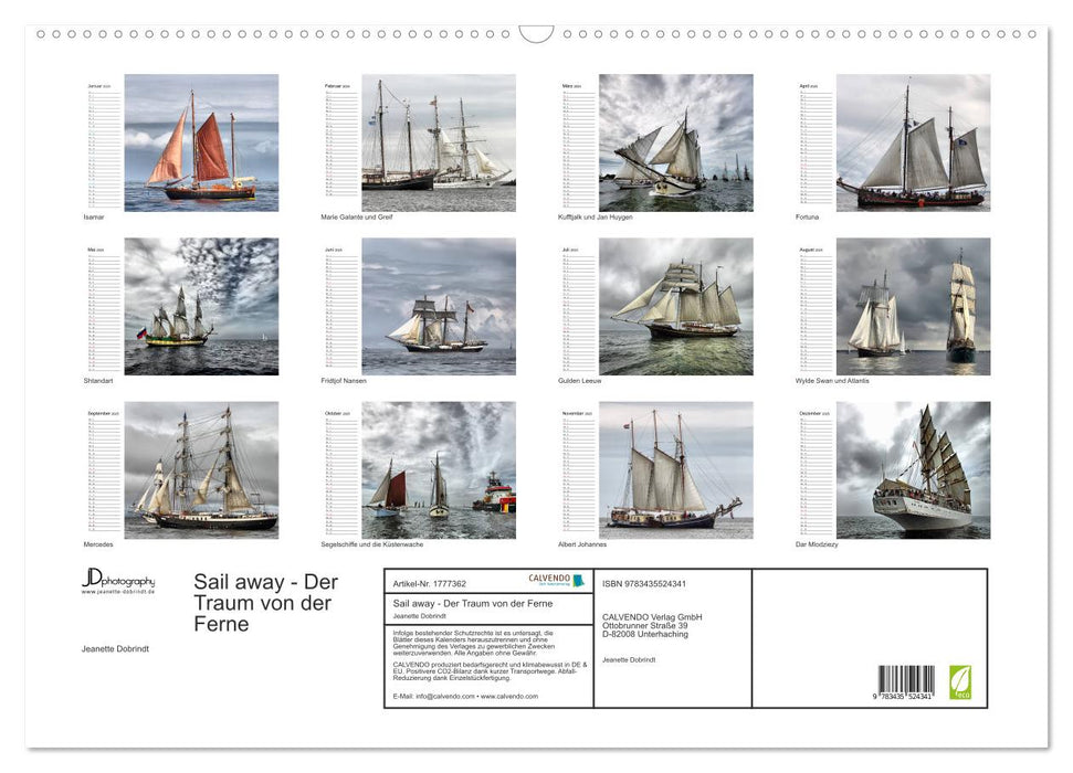 Sail away - Der Traum von der Ferne (CALVENDO Wandkalender 2025)