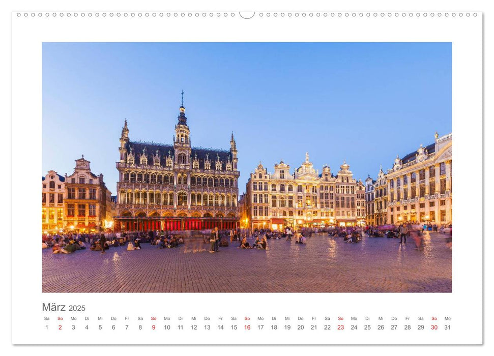 Brüssel und Flandern Impressionen (CALVENDO Premium Wandkalender 2025)