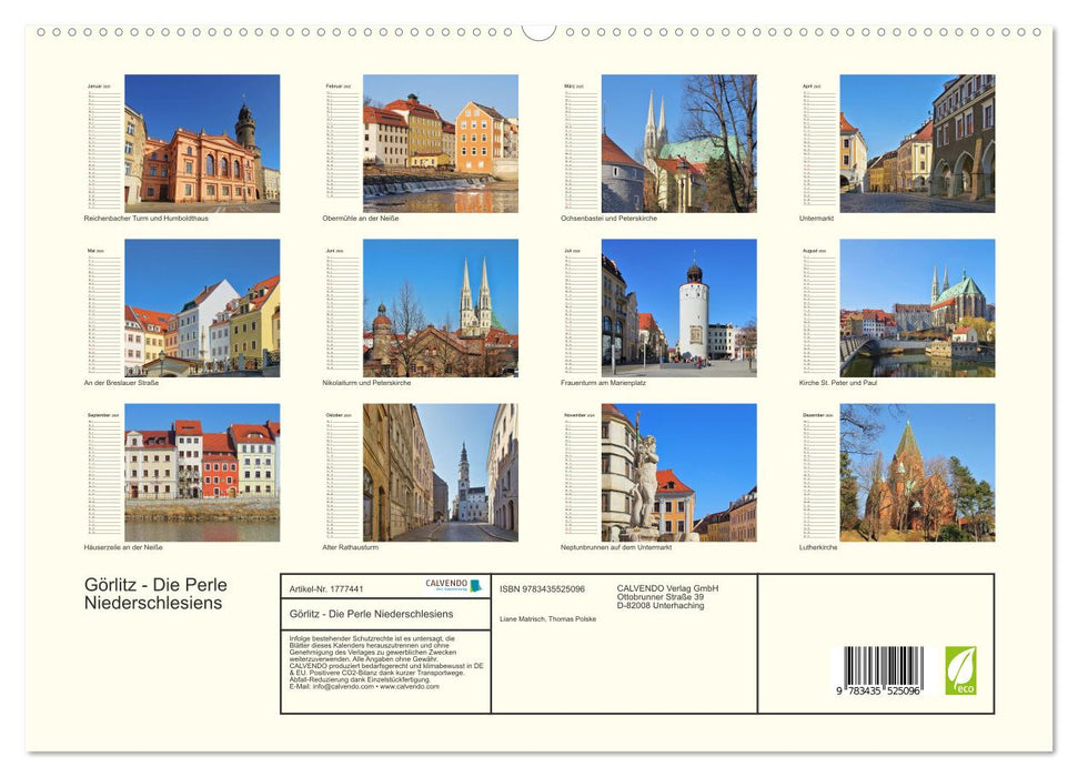 Görlitz - Die Perle Niederschlesiens (CALVENDO Premium Wandkalender 2025)