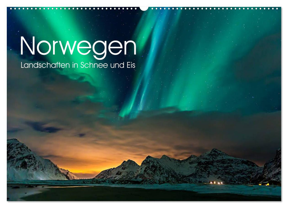 Norwegen, Landschaften in Schnee und Eis (CALVENDO Wandkalender 2025)