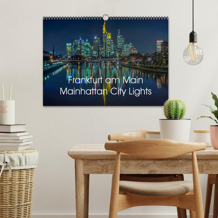 Frankfurt am Main - Mainhattan City Lights (CALVENDO Wandkalender 2025)