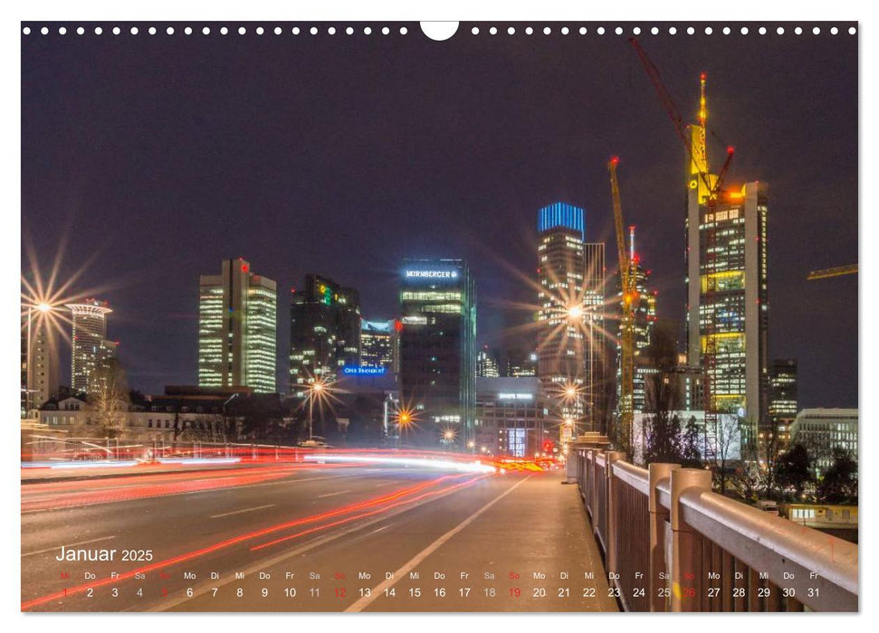 Frankfurt am Main - Mainhattan City Lights (CALVENDO Wandkalender 2025)