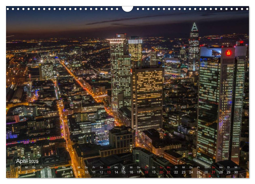 Frankfurt am Main - Mainhattan City Lights (CALVENDO Wandkalender 2025)