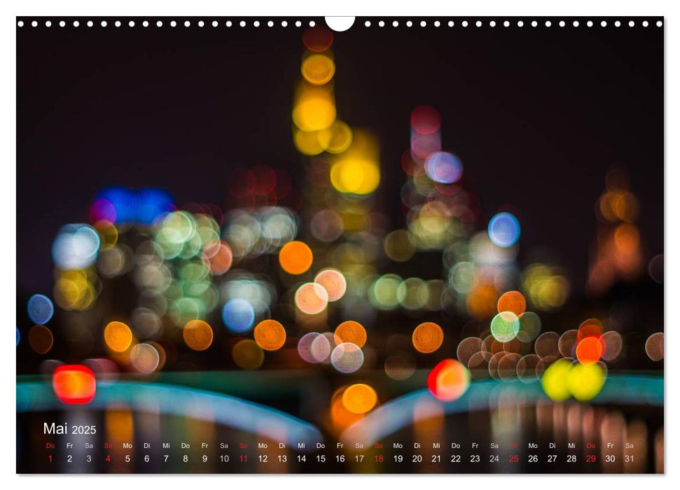 Frankfurt am Main - Mainhattan City Lights (CALVENDO Wandkalender 2025)