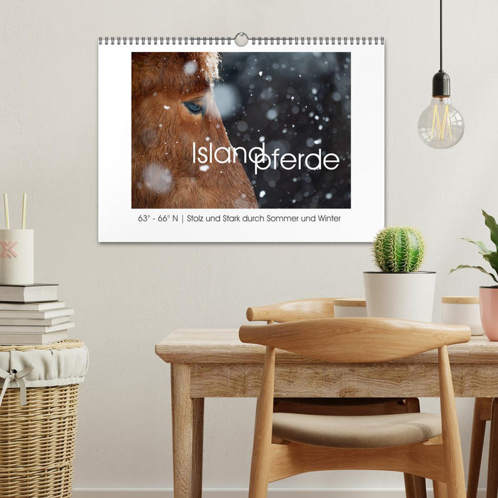 Islandpferde - Stolz und Stark durch Sommer und Winter (CALVENDO Wandkalender 2025)