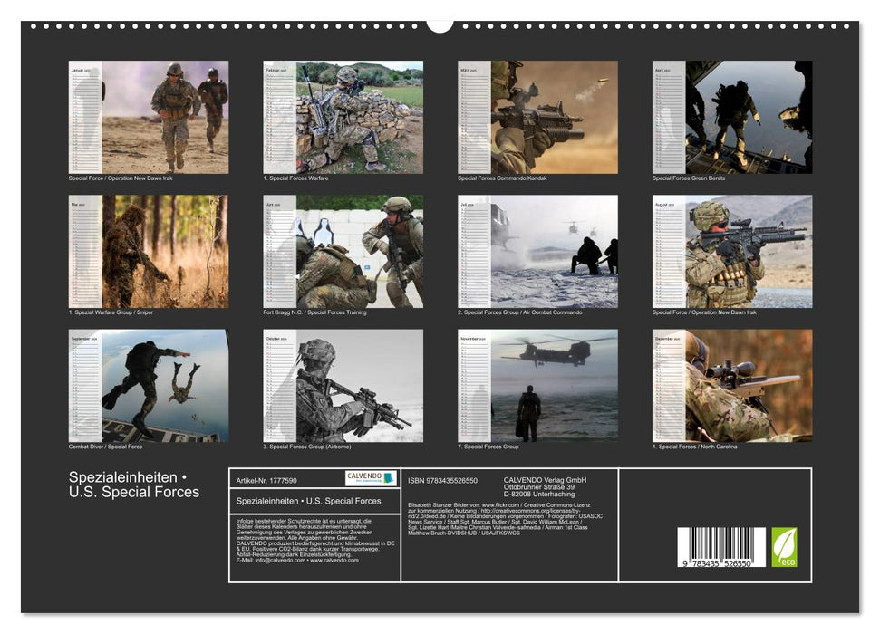 Spezialeinheiten • U.S. Special Forces (CALVENDO Premium Wandkalender 2025)