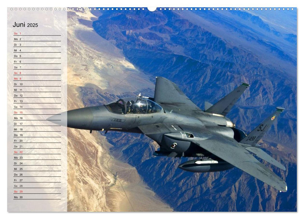 Kampfjets. U.S. Aircraft (CALVENDO Premium Wandkalender 2025)