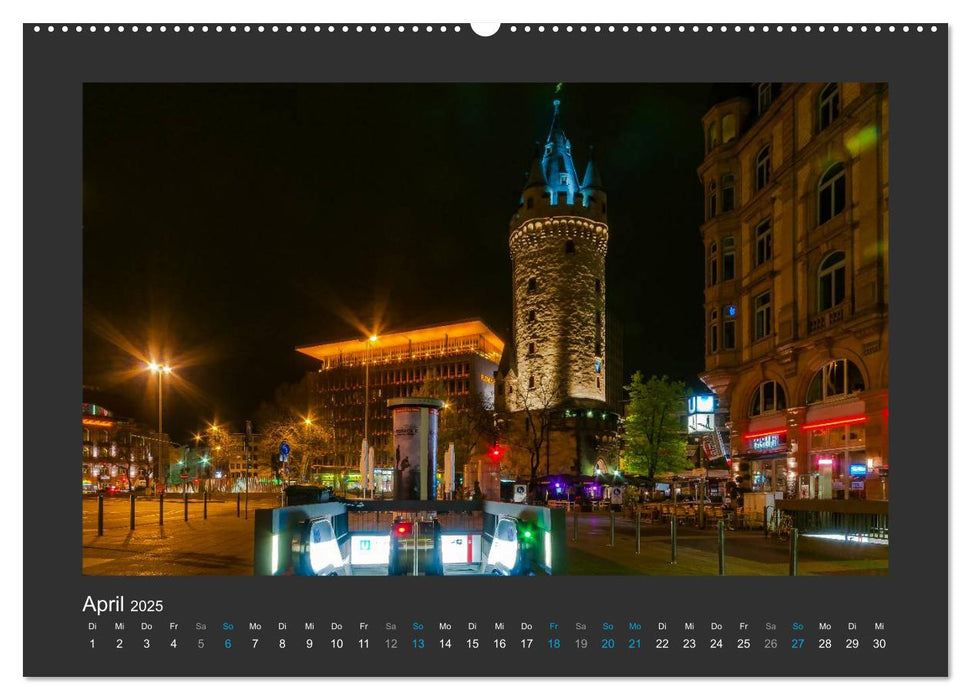 FRANKFURT - Nachtlichter 2025 (CALVENDO Wandkalender 2025)