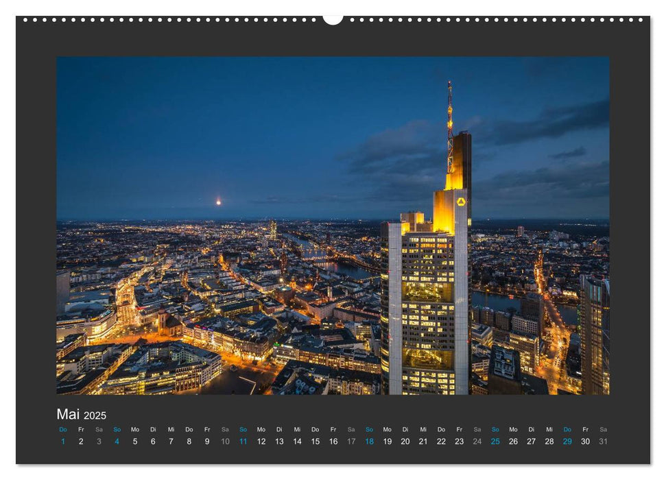 FRANKFURT - Nachtlichter 2025 (CALVENDO Wandkalender 2025)