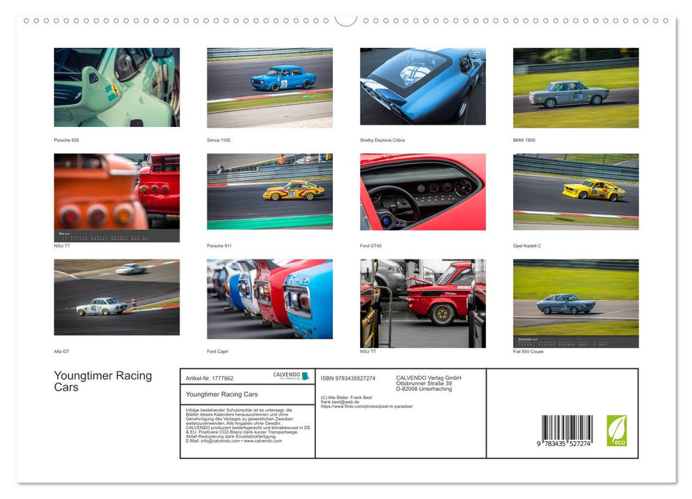 Youngtimer Racing Cars (CALVENDO Premium Wandkalender 2025)