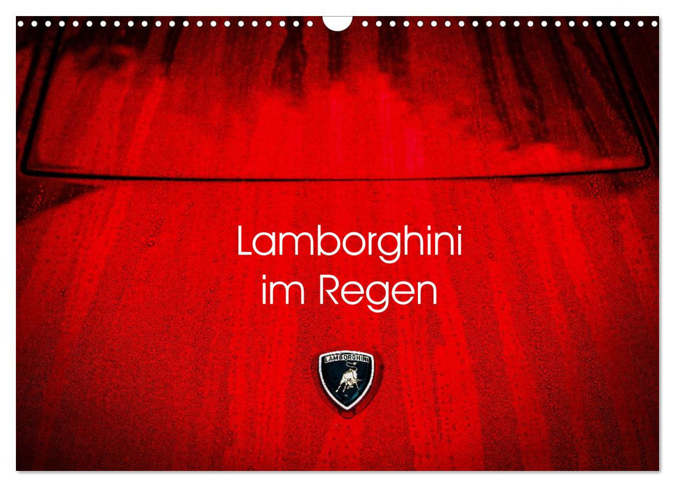 Lamborghini im Regen (CALVENDO Wandkalender 2025)