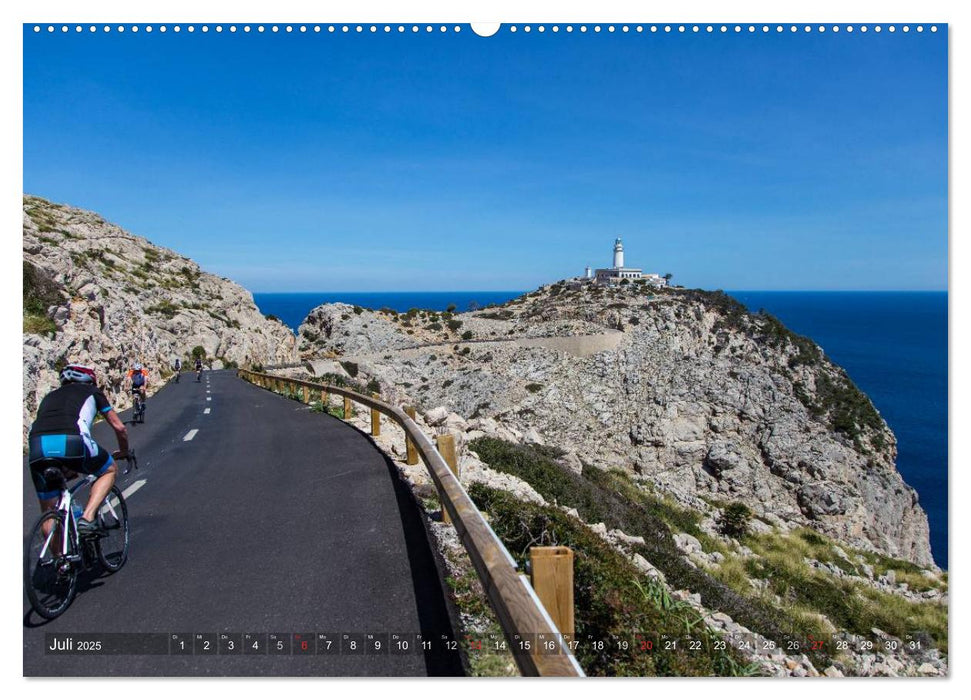 Mallorca: Die schönsten Landschaften für Rennradfahrer (CALVENDO Premium Wandkalender 2025)