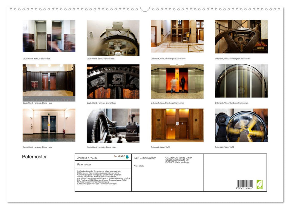 Paternoster (CALVENDO Wandkalender 2025)