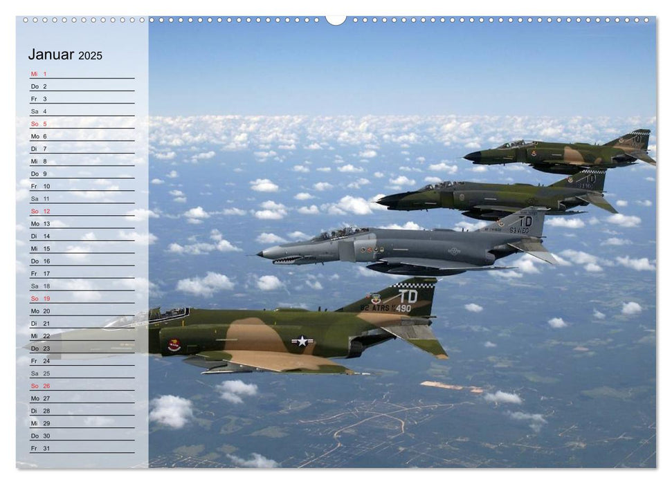 Kampfjets. U.S. Aircraft (CALVENDO Wandkalender 2025)