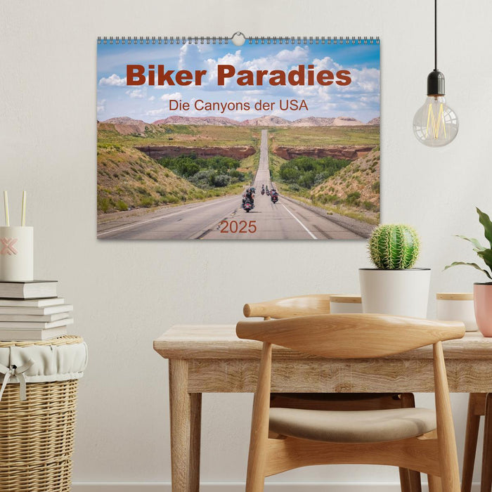 Biker Paradies - Die Canyons der USA (CALVENDO Wandkalender 2025)