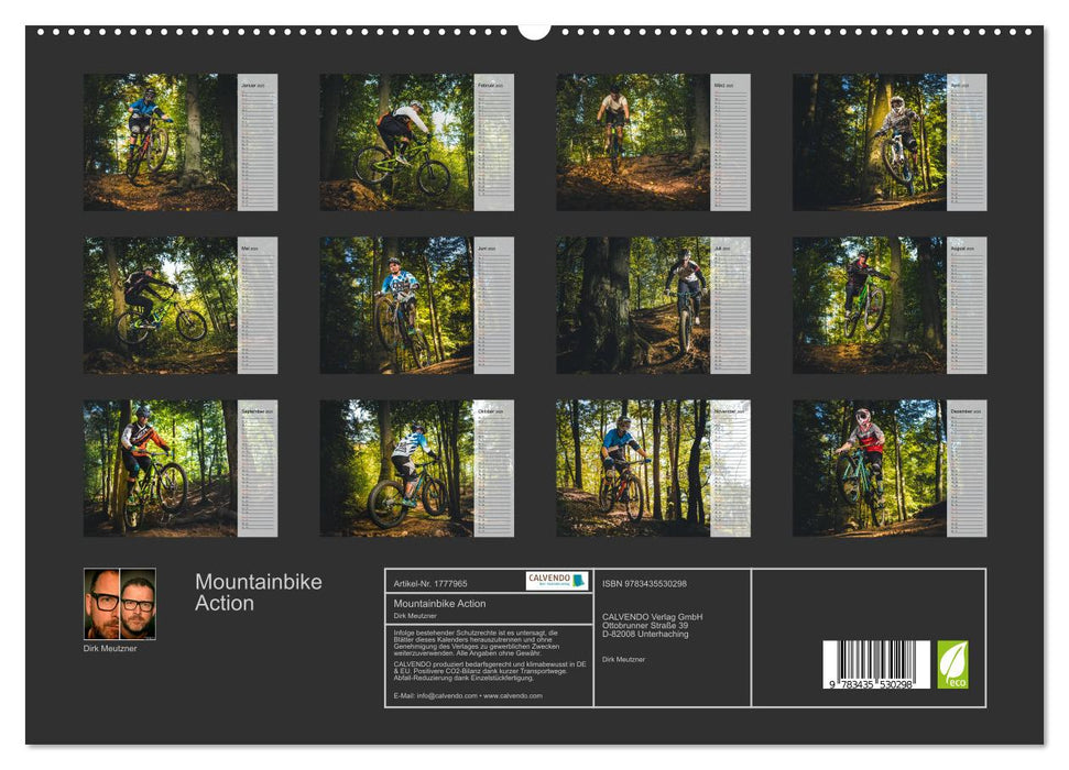 Mountainbike Action (CALVENDO Premium Wandkalender 2025)