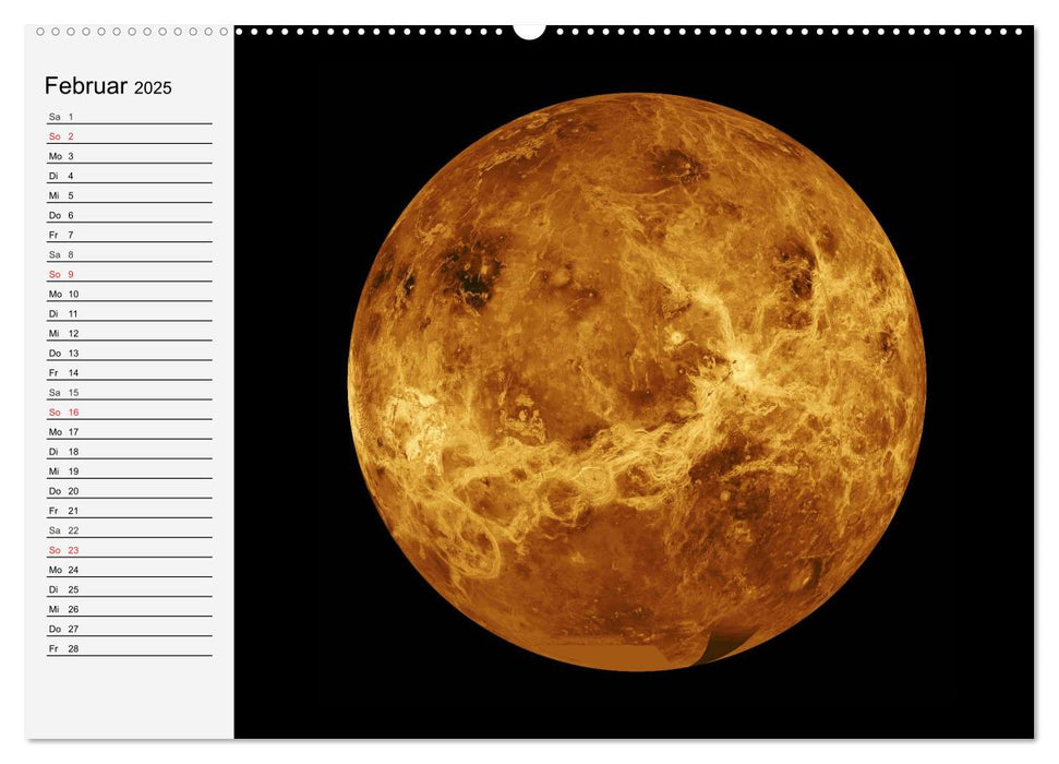 Sonne, Monde und Planeten (CALVENDO Wandkalender 2025)