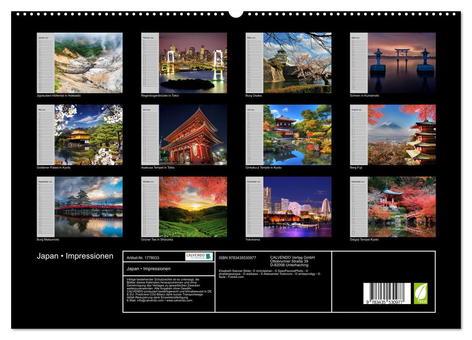 Japan • Impressionen (CALVENDO Premium Wandkalender 2025)