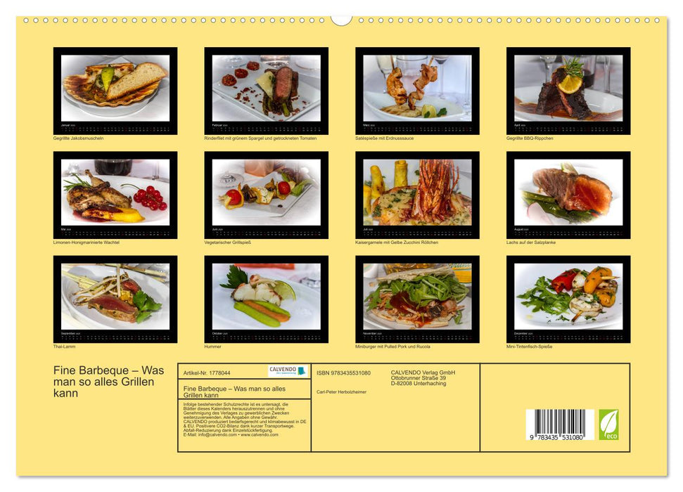 Fine Barbeque – Was man so alles Grillen kann (CALVENDO Premium Wandkalender 2025)