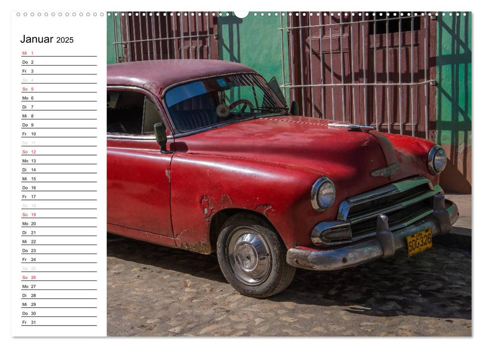 Cars on Cuba (CALVENDO Premium Wandkalender 2025)