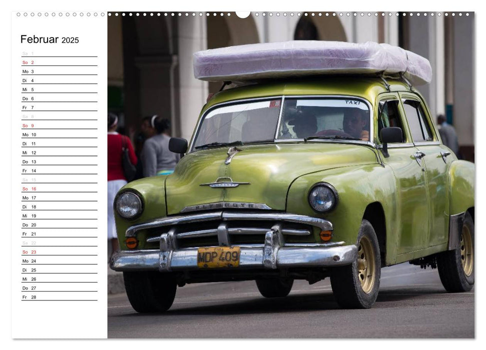 Cars on Cuba (CALVENDO Premium Wandkalender 2025)