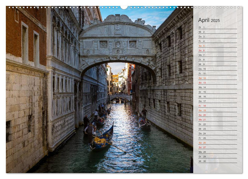 Wundervolles Venedig (CALVENDO Premium Wandkalender 2025)