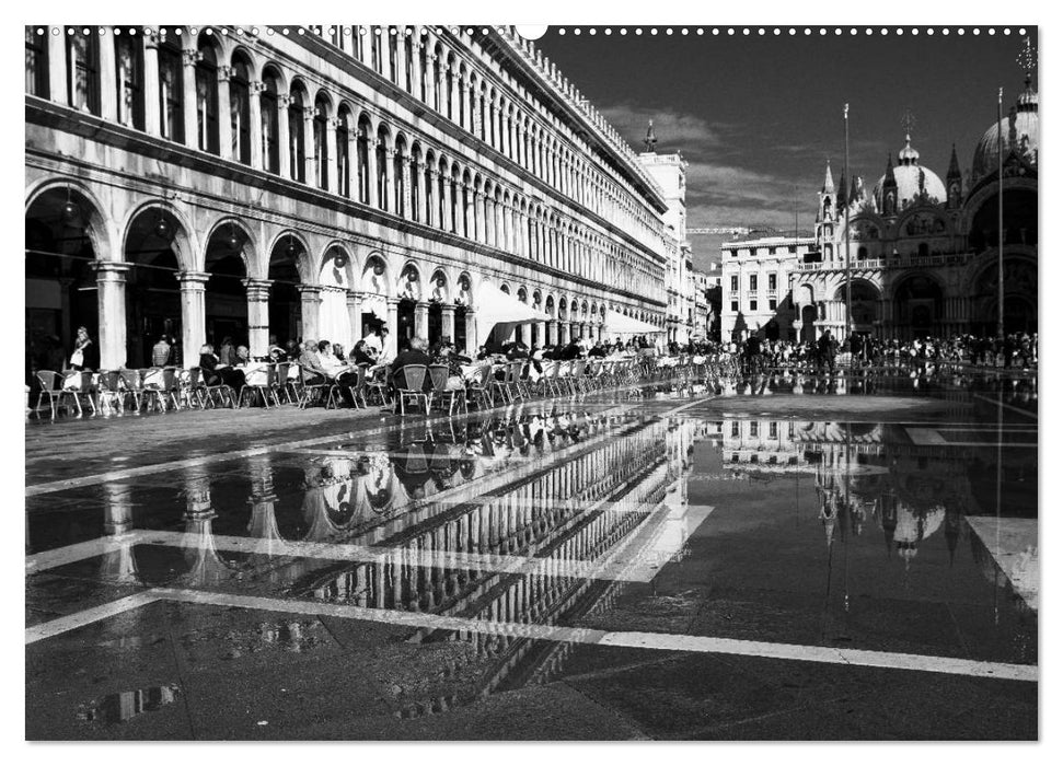 Venedig schwarz-weiß (CALVENDO Wandkalender 2025)