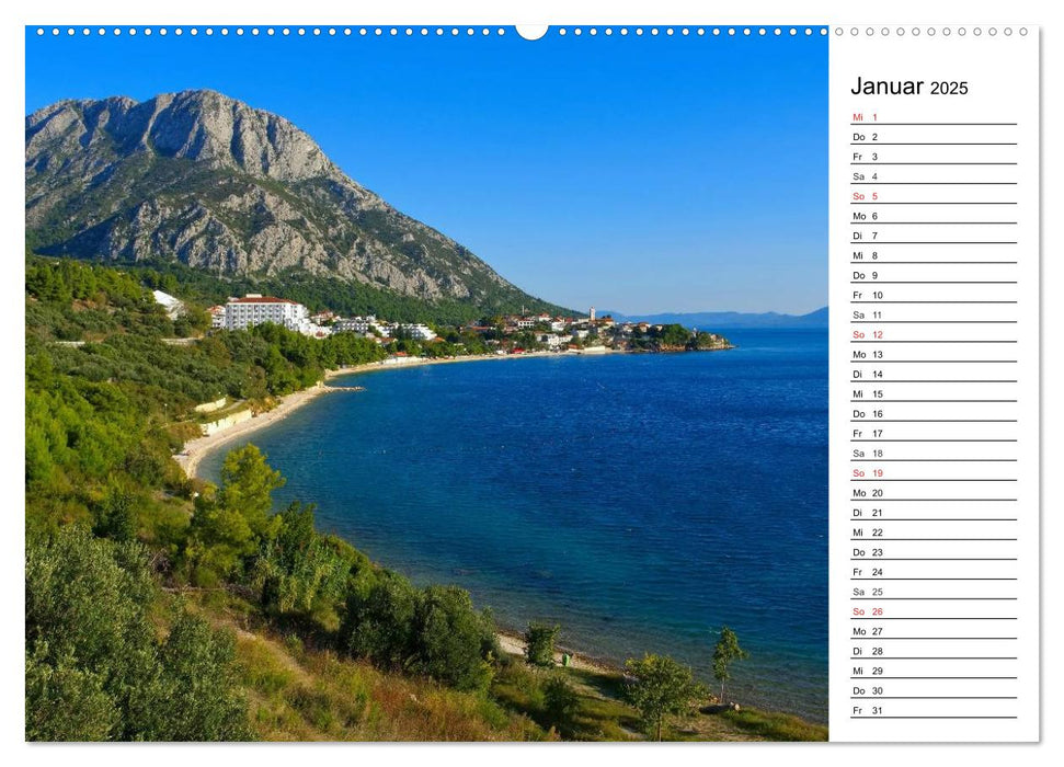 Makarska Riviera - Malerische Urlaubsorte in Dalmatien (CALVENDO Premium Wandkalender 2025)