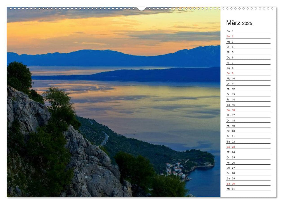 Makarska Riviera - Malerische Urlaubsorte in Dalmatien (CALVENDO Premium Wandkalender 2025)