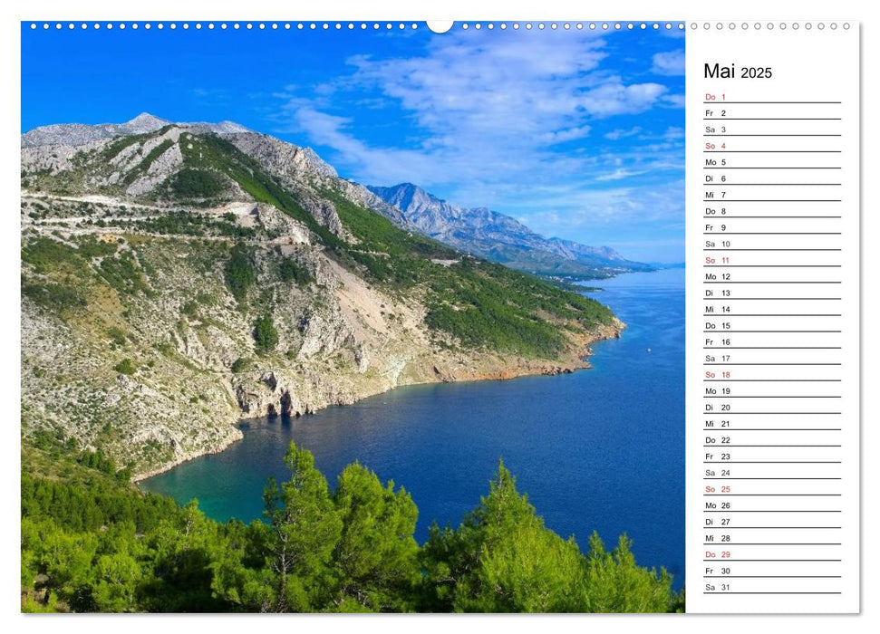 Makarska Riviera - Malerische Urlaubsorte in Dalmatien (CALVENDO Premium Wandkalender 2025)