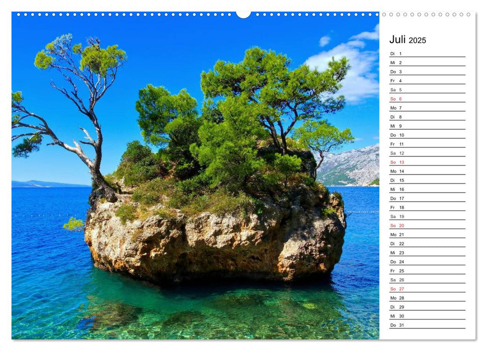 Makarska Riviera - Malerische Urlaubsorte in Dalmatien (CALVENDO Premium Wandkalender 2025)